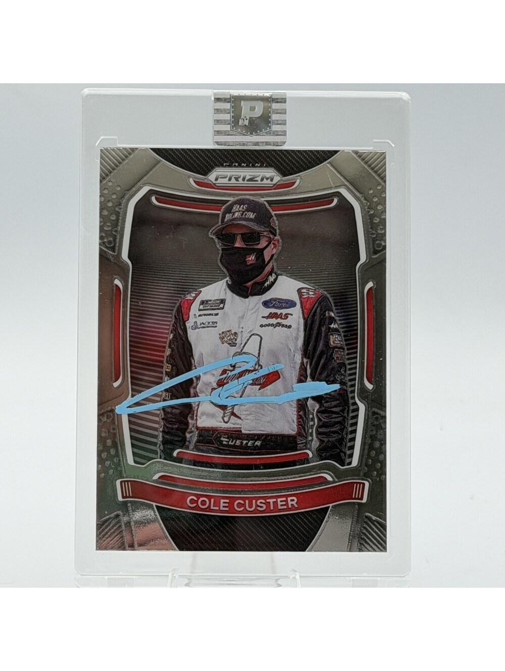 Cole Custer 2021 Panini Prizm Autograph NASCAR Racing Card On-Card Auto Pristine
